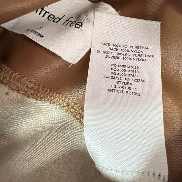 Aritzia Wilfred Free Daria Tan Faux Leather Leggings - Picture 9 of 9